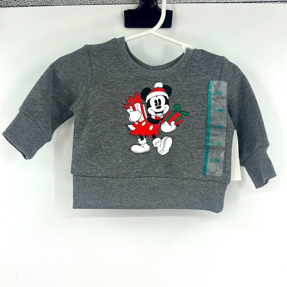 Disney Mickey Mouse Holiday‎ Sweatshirt NWT Sz 0-3m